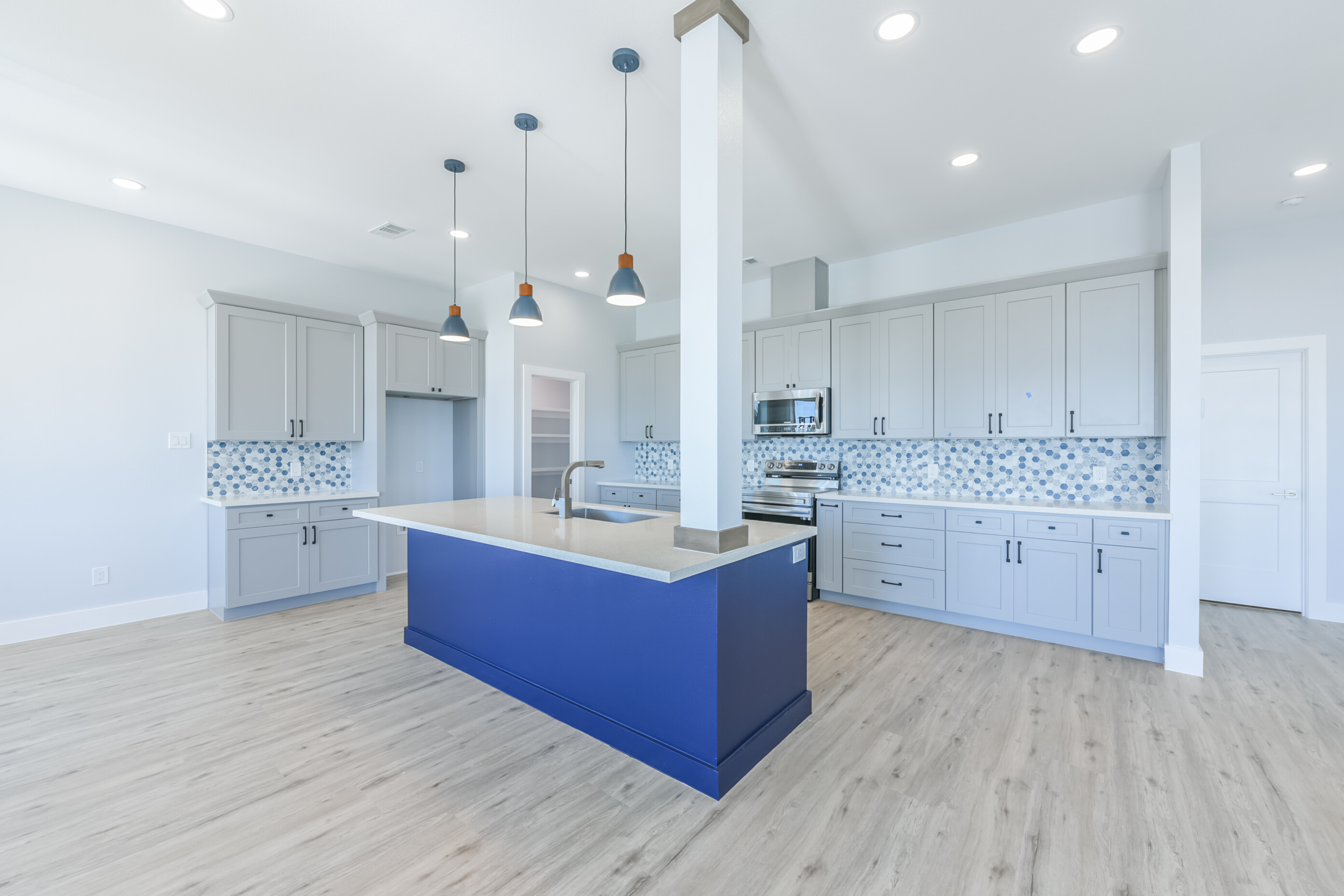 Kitchen from living area