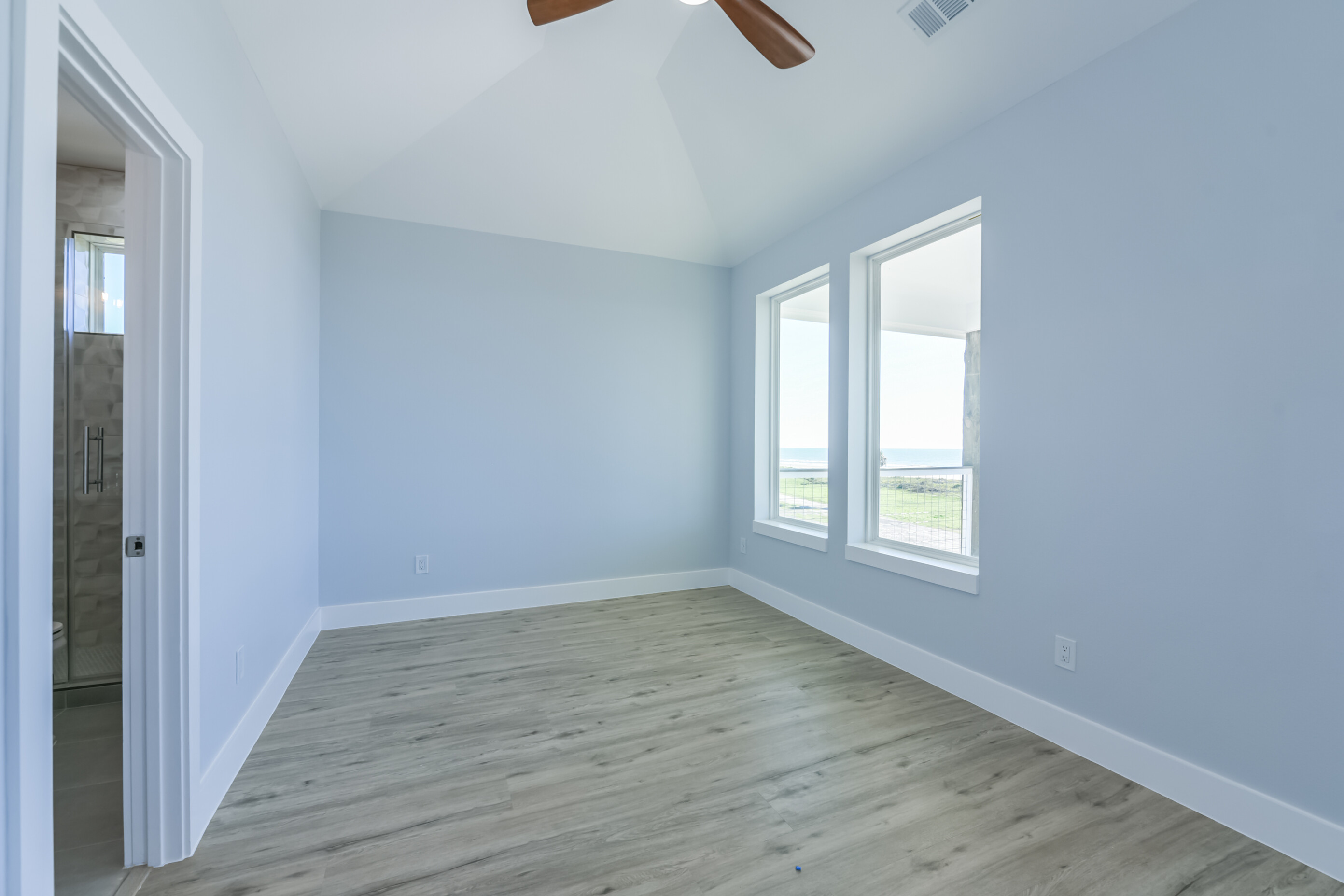 Bedroom with ocean view