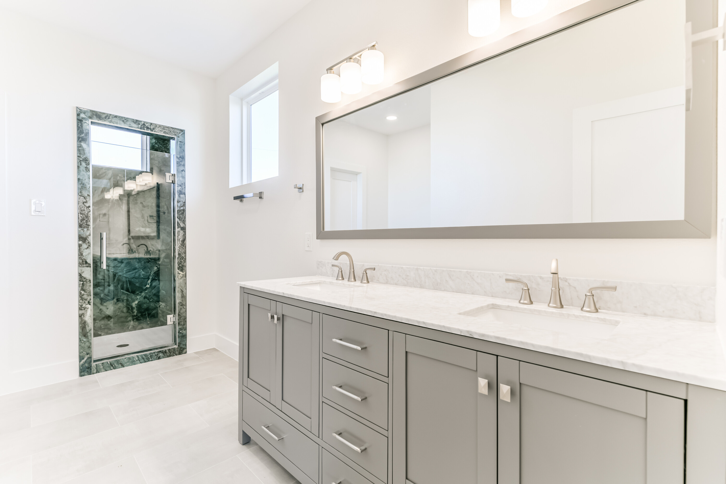Master bath double vanity