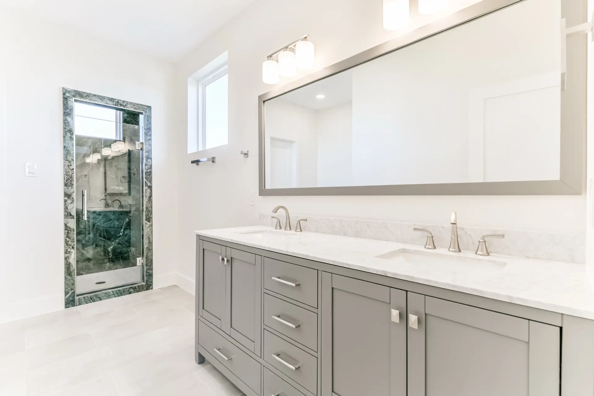 Master bath double vanity