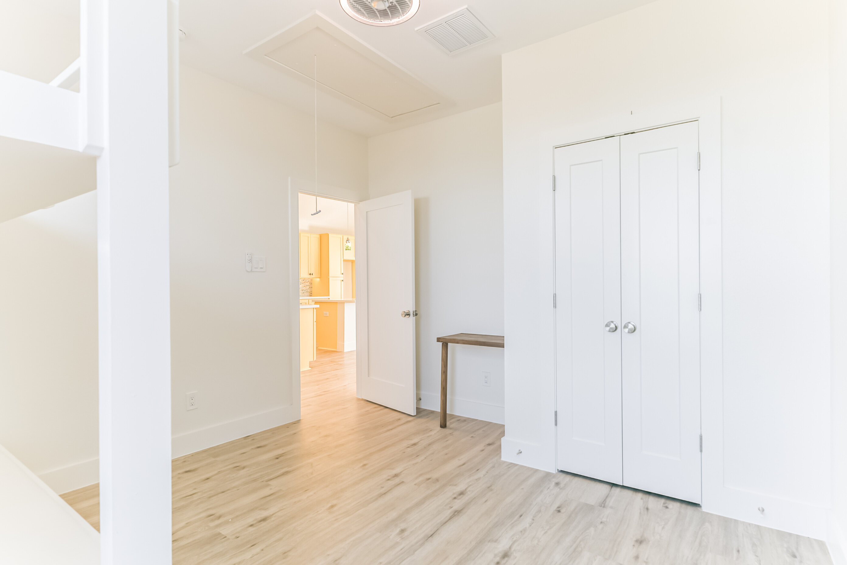 Bunk room with closet